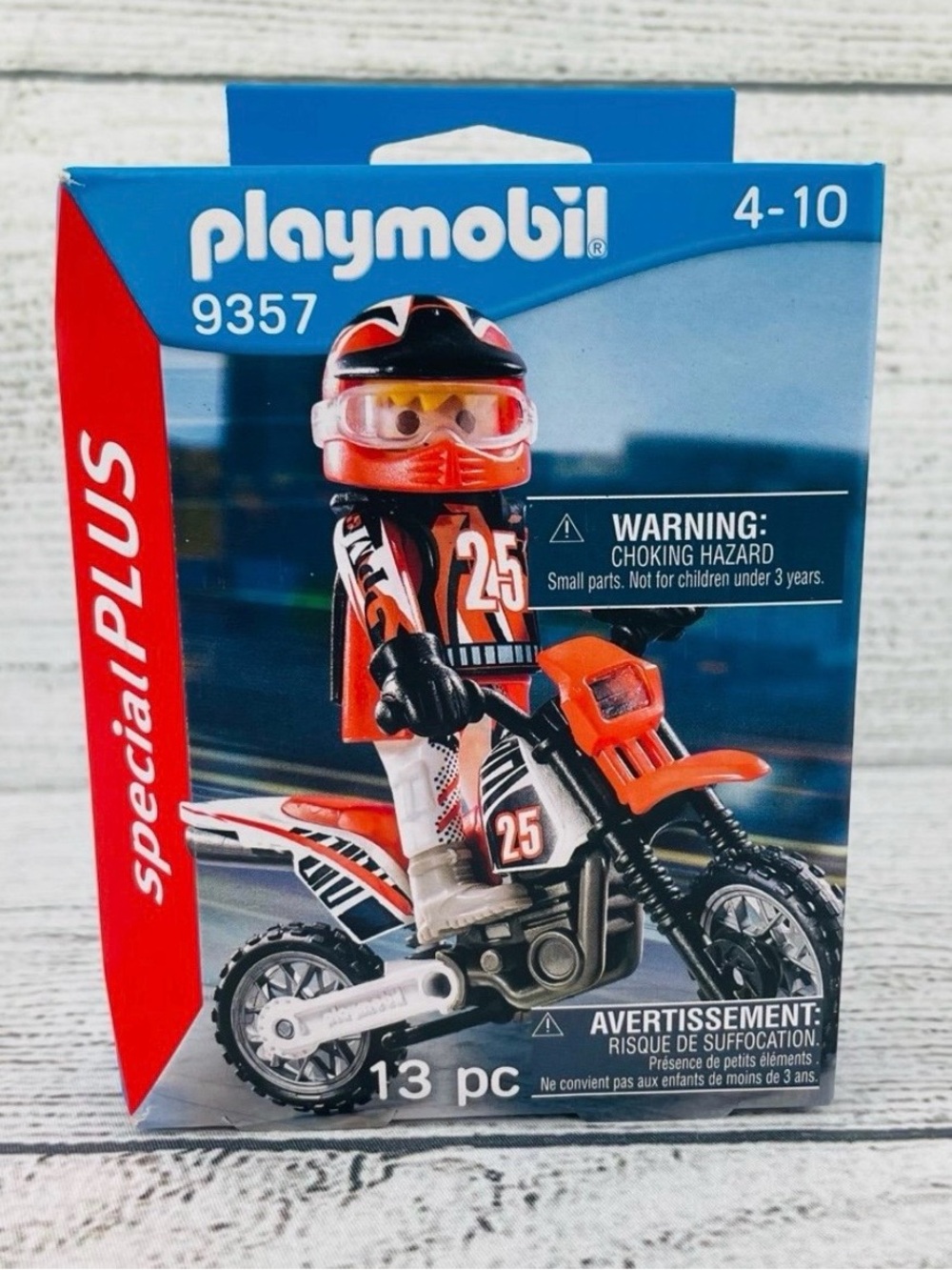 Playmobil Special PLUS 9357 Motocross Racer Figure & Dirt Bike Set  NEW